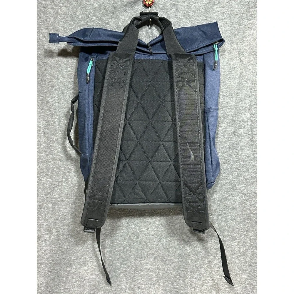 NWOT NIKE Sport Backpack Rolltop Obsidian Blue Black Teal Nylon